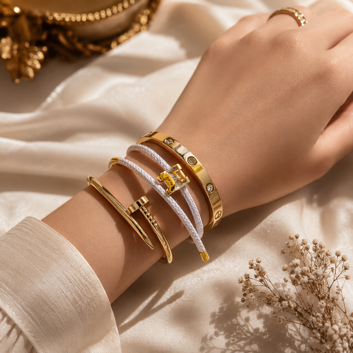 Collection Élégance Parisienne – Ensemble de Bracelets Femme | Veléa