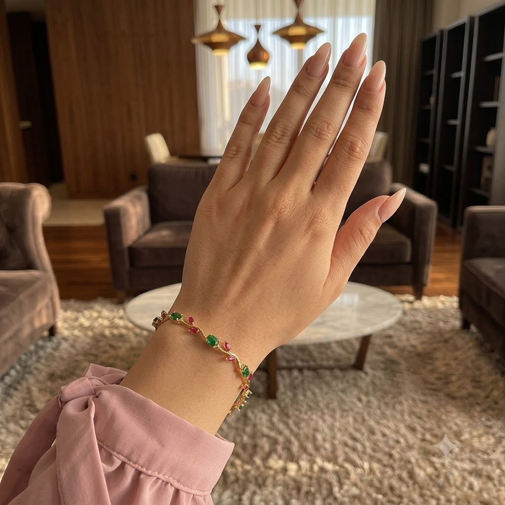 Bracelet Émeraude Élégance