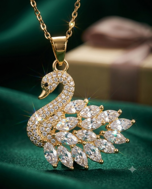 Collier Cygne Luxe & Bracelet Cœur - Bijoux Femme Tendance au Maroc